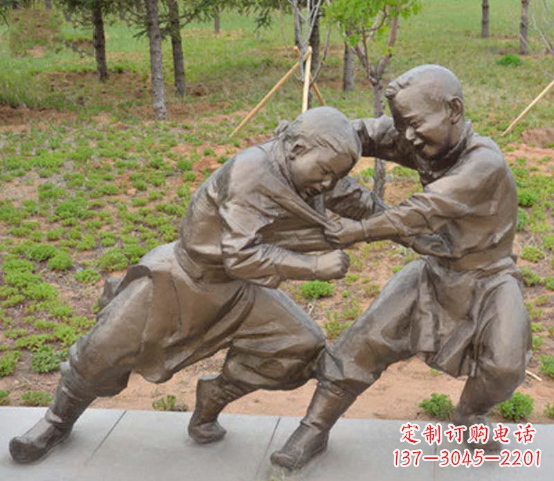 运城精致雕塑小男孩铜雕