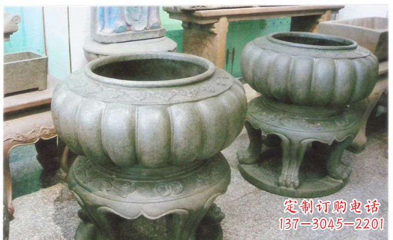运城铜质公园水缸雕塑