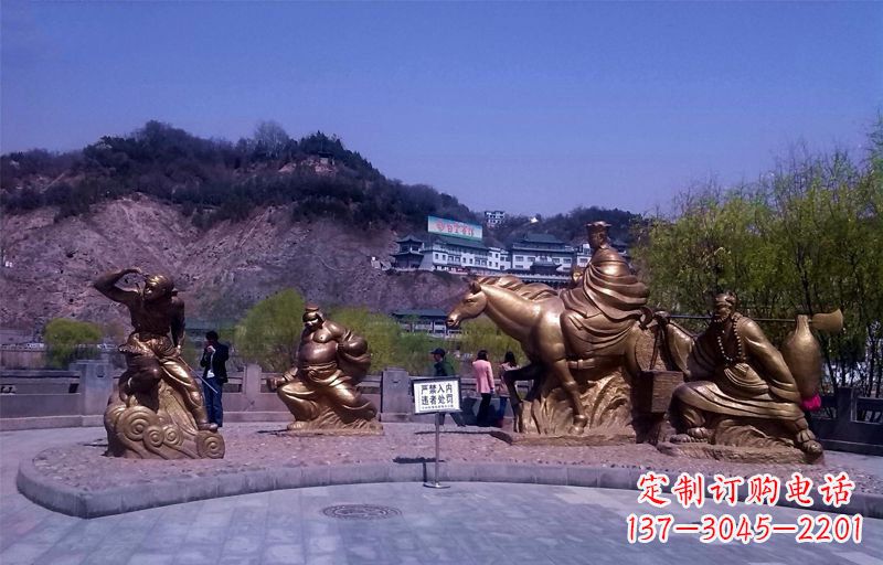 运城精美铜雕唐僧师徒小品