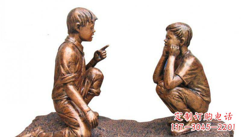 运城专业定制小品铜雕-尊贵的雕塑男孩