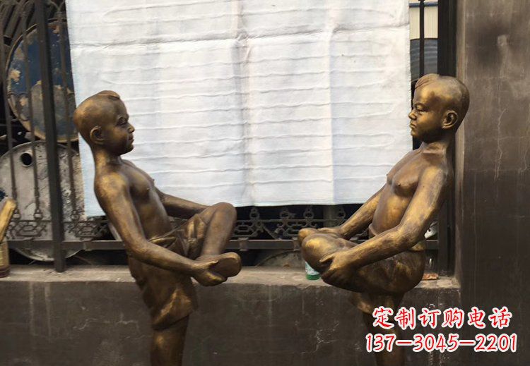 运城公园铜雕童年精美儿童雕塑