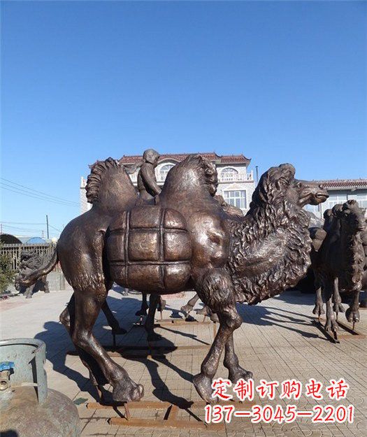 运城公园铜雕骆驼