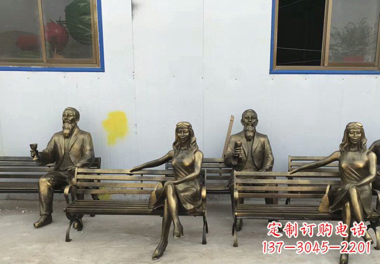 运城唯美女性铜雕美女长椅
