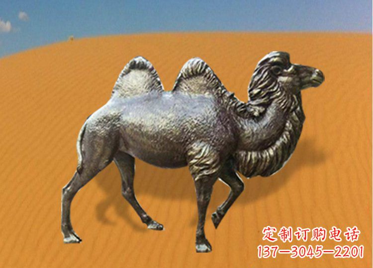 运城公园装饰精美铜骆驼雕塑