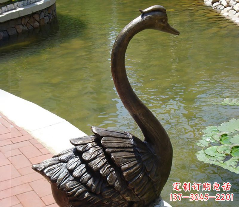 运城公园装饰铜天鹅喷泉雕塑