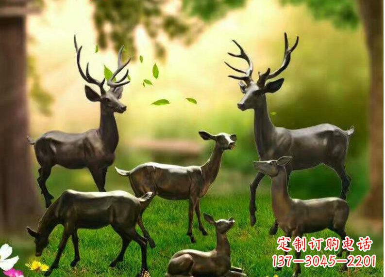运城公园动物铜雕塑