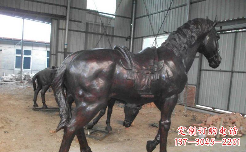 运城公园铜马动物铜雕