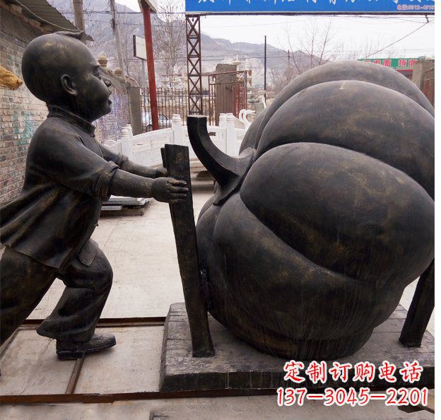运城精致男孩铜雕