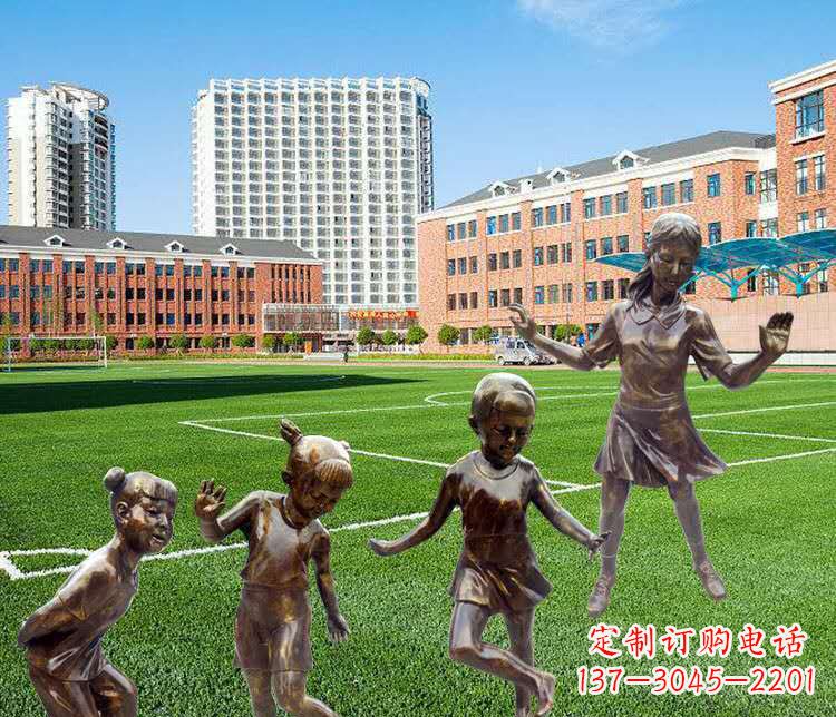 运城中领雕塑定制小孩铜雕