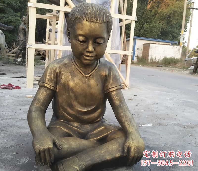 运城孩子们的梦想－铜质儿童雕塑