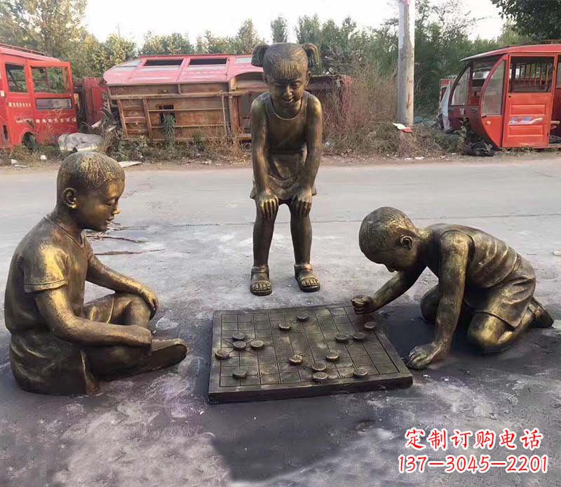 运城铜雕“童年梦想”儿童雕塑