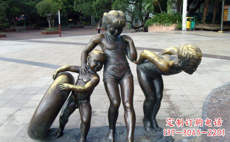 运城浪漫情怀小孩铜雕