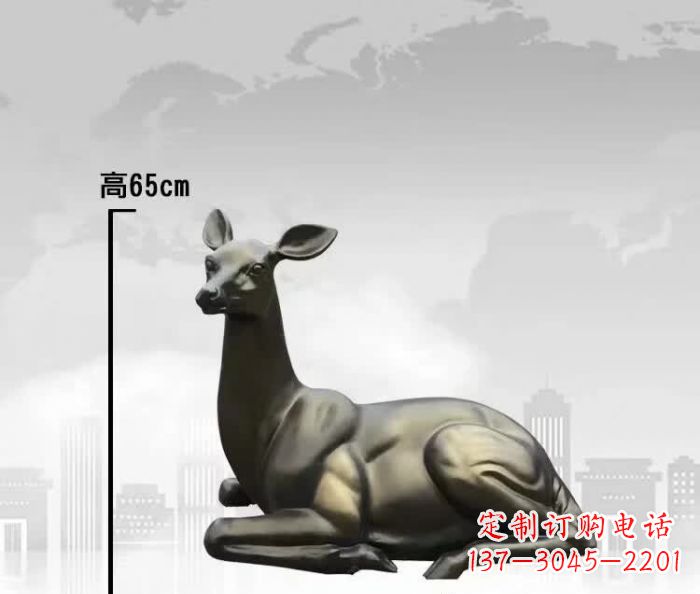 运城中领雕塑精美铜雕鹿