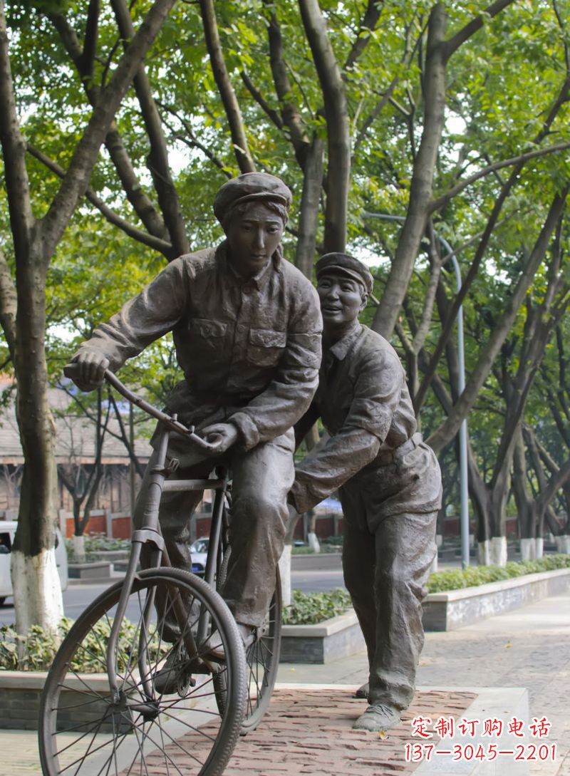运城装饰你家园的自行车雕塑