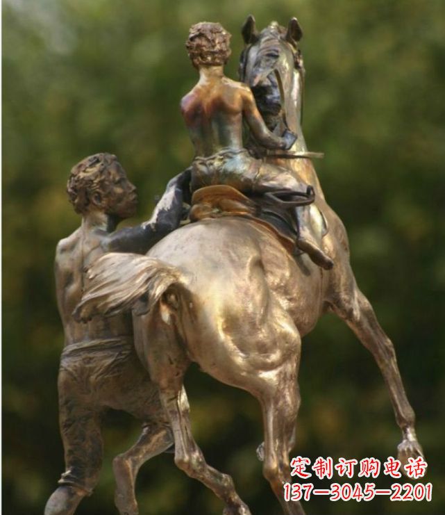 运城浪漫无限,精致骑马铜雕