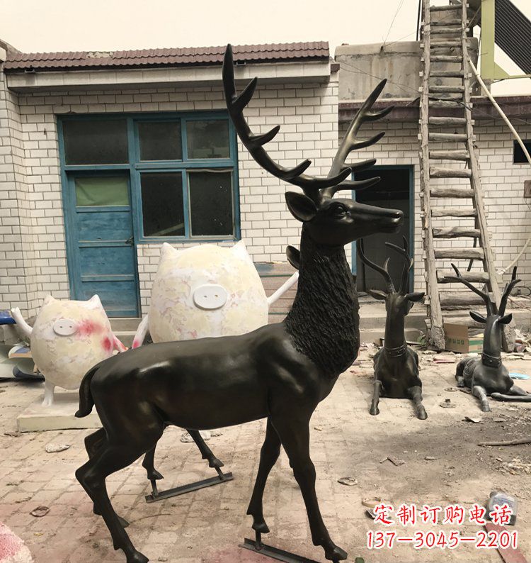 运城公园动物铜雕