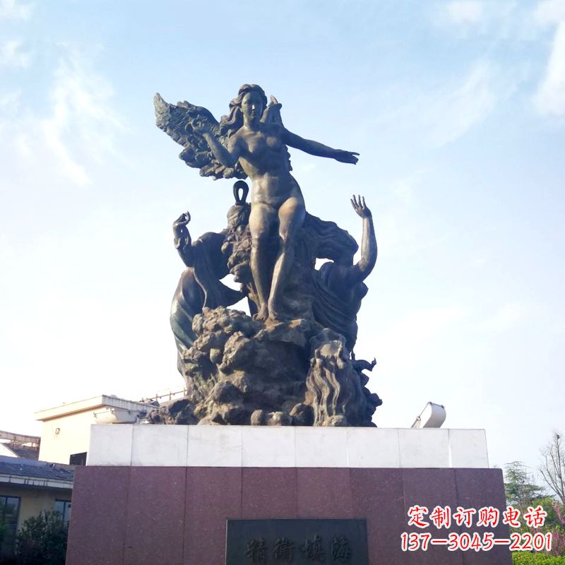 运城雕刻传说——精卫填海景观雕塑