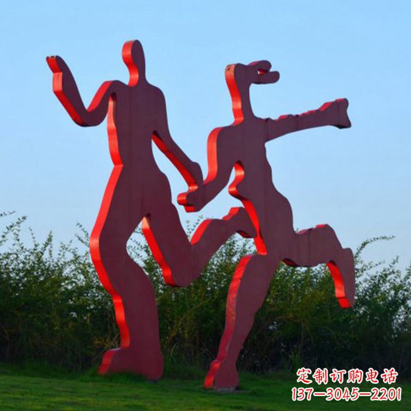 运城情侣心剪影雕塑