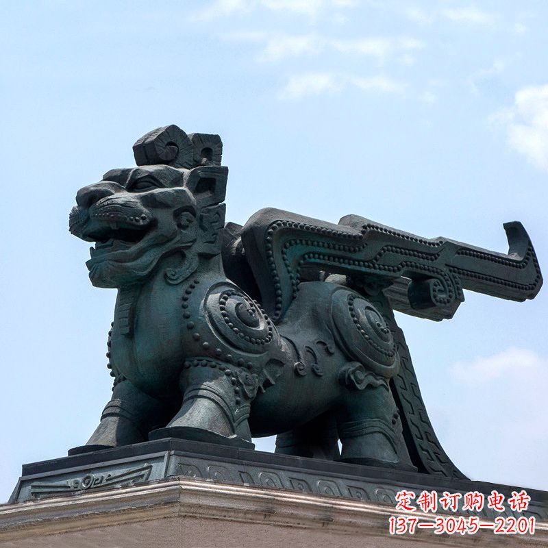 运城中领雕塑-铜制獬豸雕塑