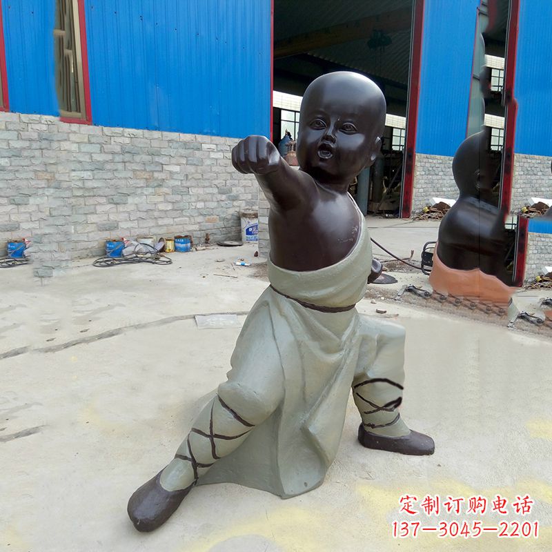 运城精致和尚铜雕塑