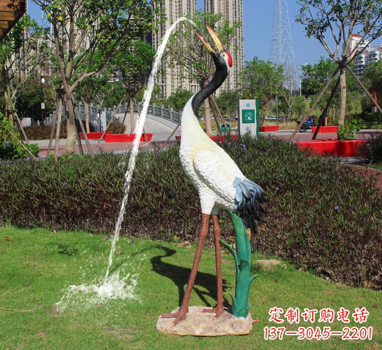 运城精美雕塑仿真仙鹤动物雕塑