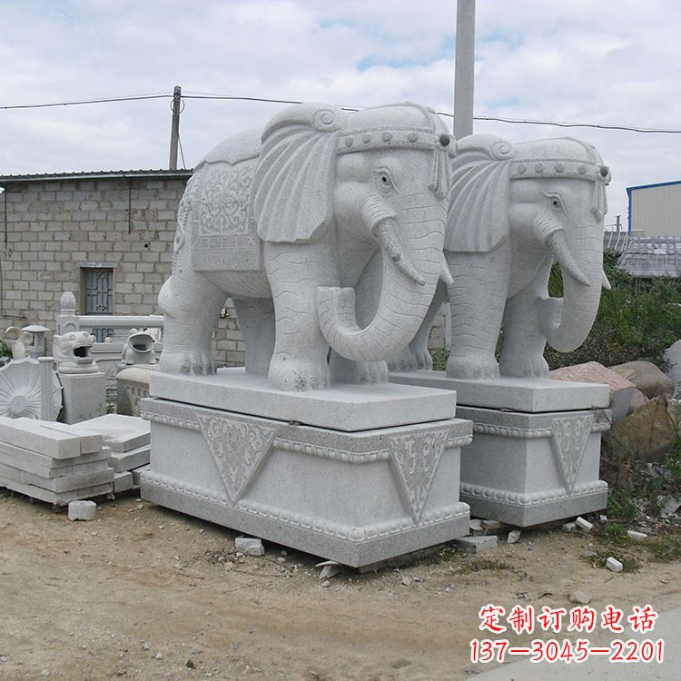 运城古典大象石雕--融入古典文化的精美艺术品