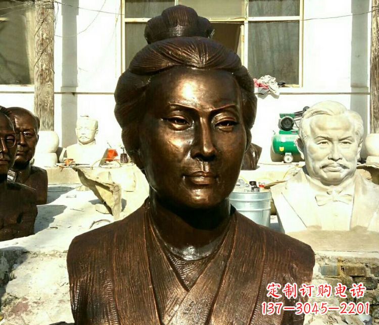 运城传承经典,精美雕塑李清照胸像铜雕