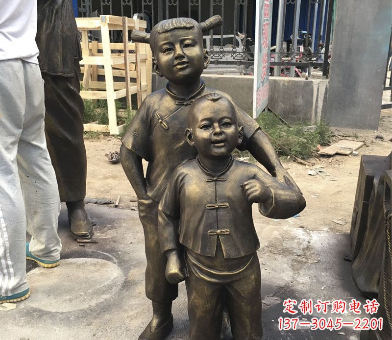运城中领雕塑纯手工古典儿童铜雕