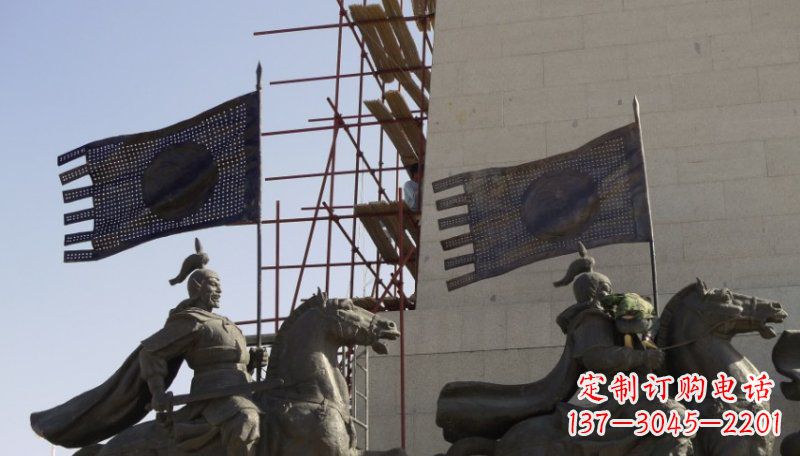 运城古代将军景区铜雕