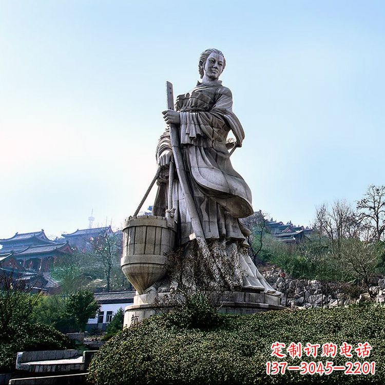 运城浪漫古典,文姜古装美女雕塑