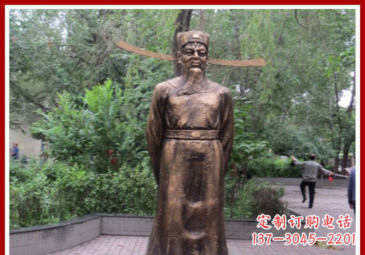 运城古代名人包拯铜雕
