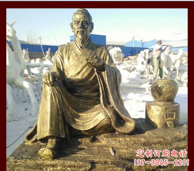 运城张仲景雕塑——杰出古代名人熬中药的传奇