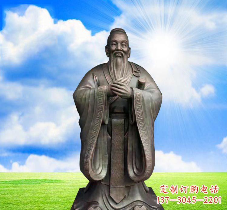 运城孔子铜雕,传承传统文化的艺术鉴赏