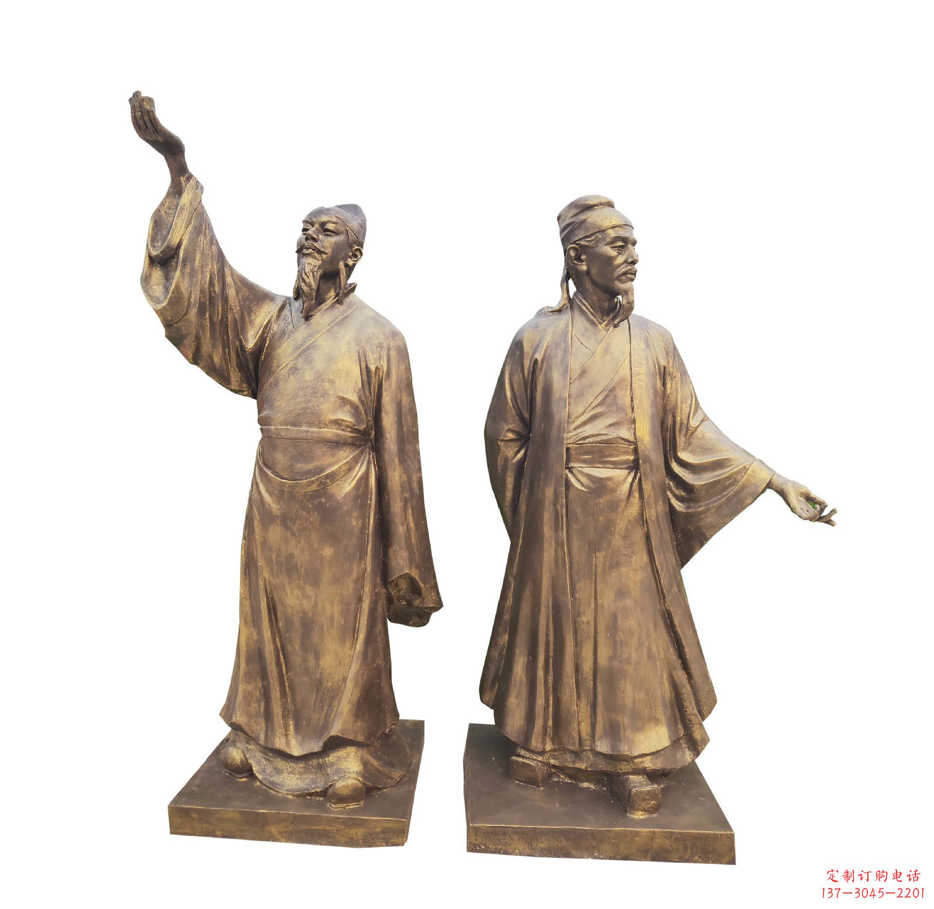 运城中领雕塑-传承古代文人雅士李白雕塑