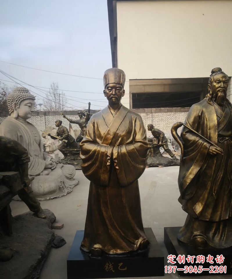 运城古代名人精美铜雕