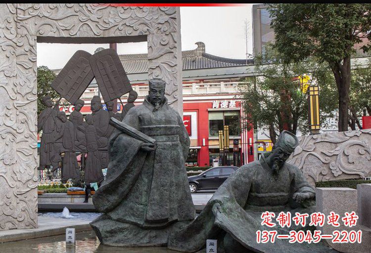运城阎立德铜雕名人雕塑精美绝伦