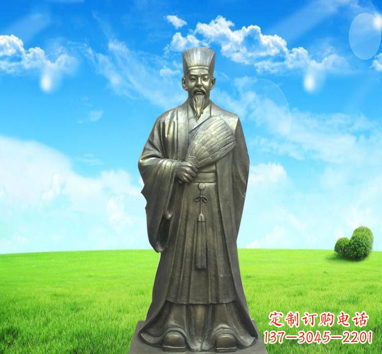 运城精致经典，让您体验古代名人诸葛亮的魅力——诸葛亮铜雕
