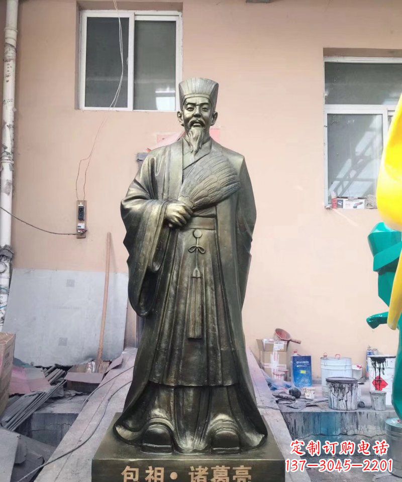 运城中领雕塑经典传承,诸葛亮铜雕!