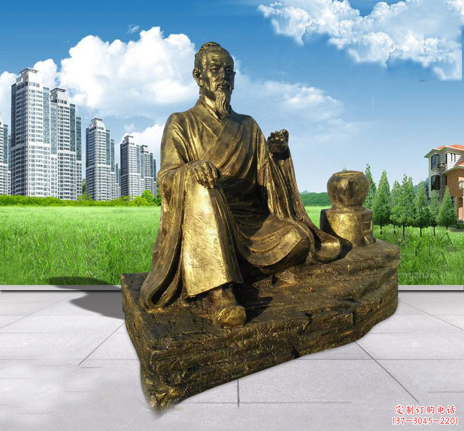 运城匠心独运——中领雕塑张仲景铜雕