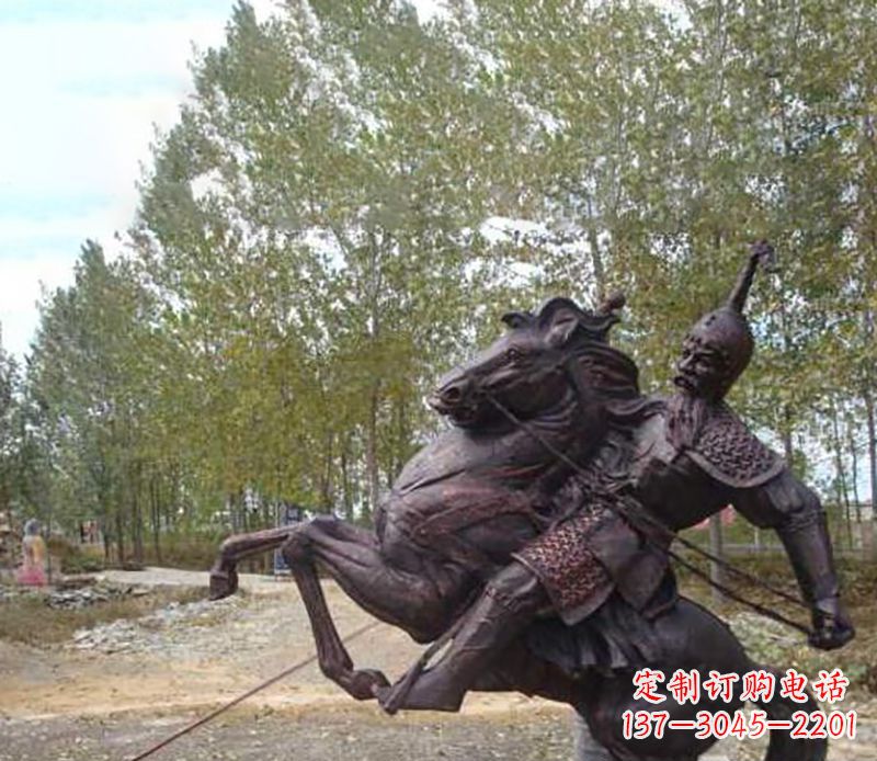 运城古典风格骑马人物雕塑
