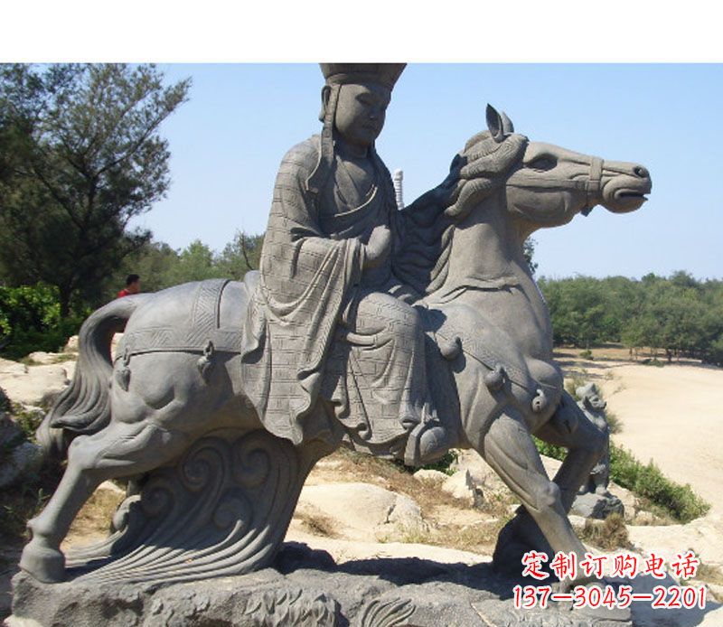 运城中领雕塑:古代人物唐僧骑马雕塑