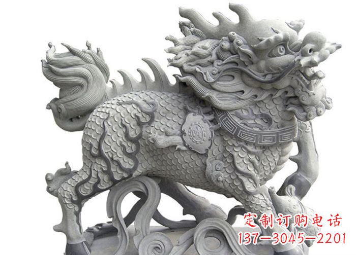 运城中领雕塑|精美古典麒麟雕塑