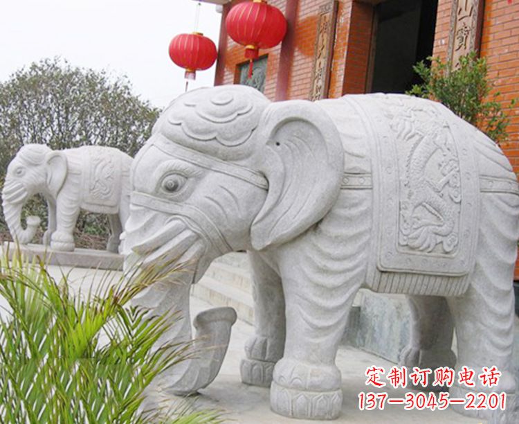 运城传统古典石雕大象