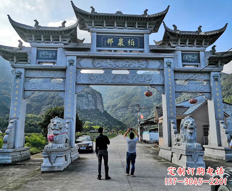 运城古典牌坊石雕塑