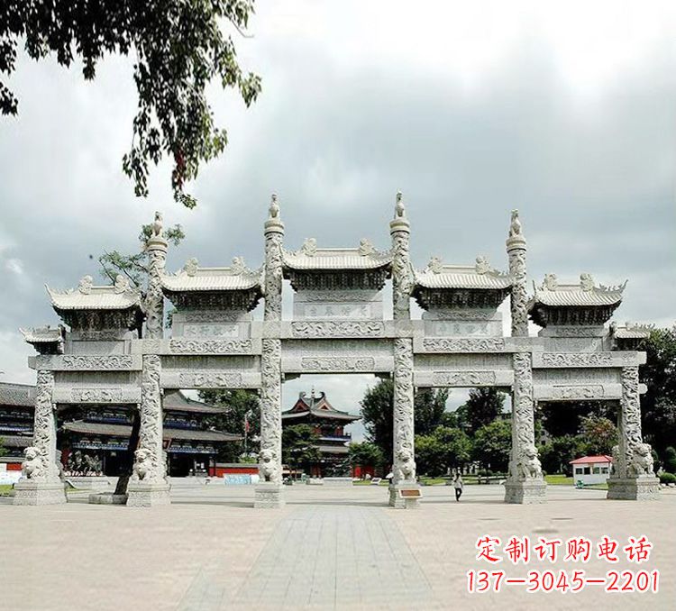 运城古代石牌坊雕塑