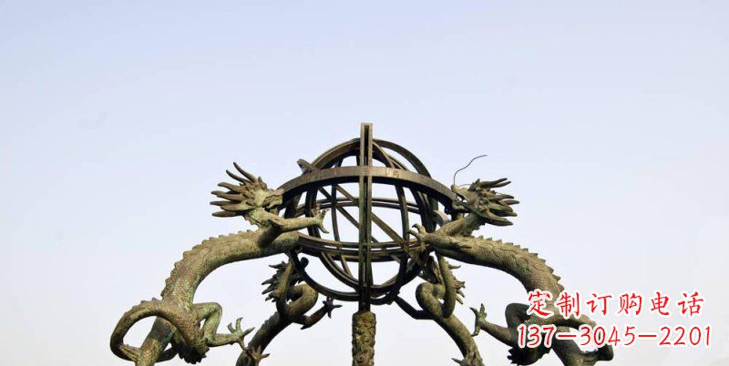 运城传承中国古代文化,浑天仪铜雕——让精致的往事重现