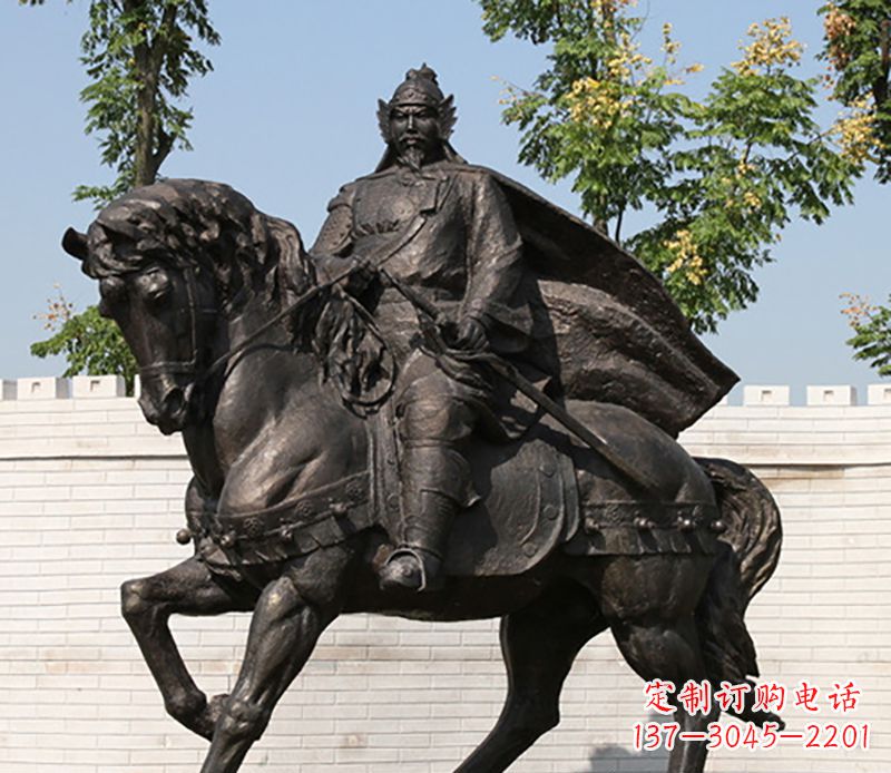 运城古人骑马铜雕