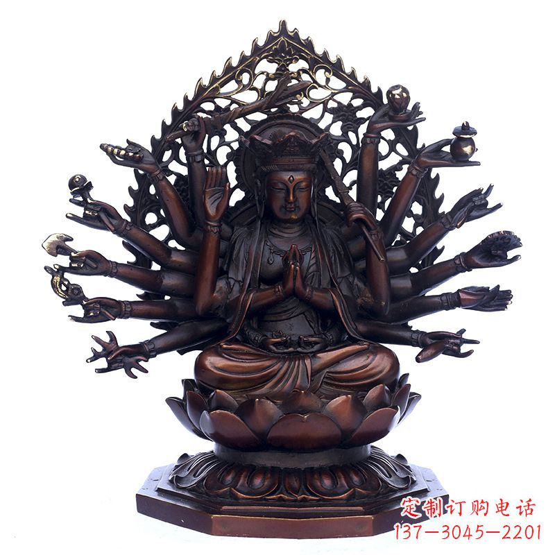 运城精致古铜观音雕塑