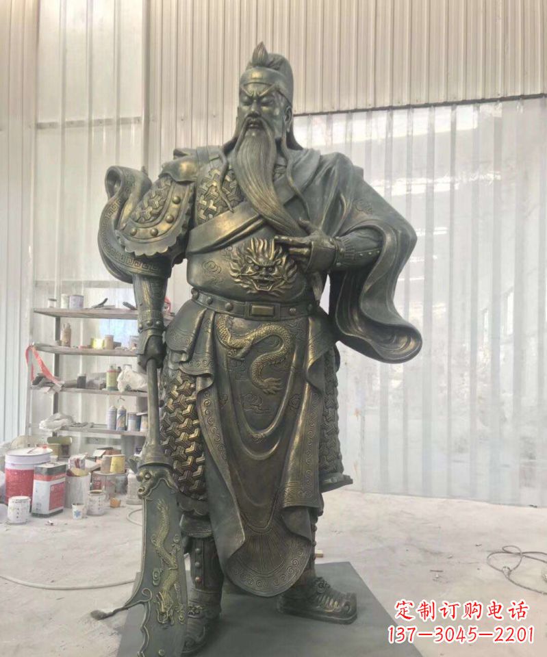 运城关公铜雕–传承古老的英雄气概