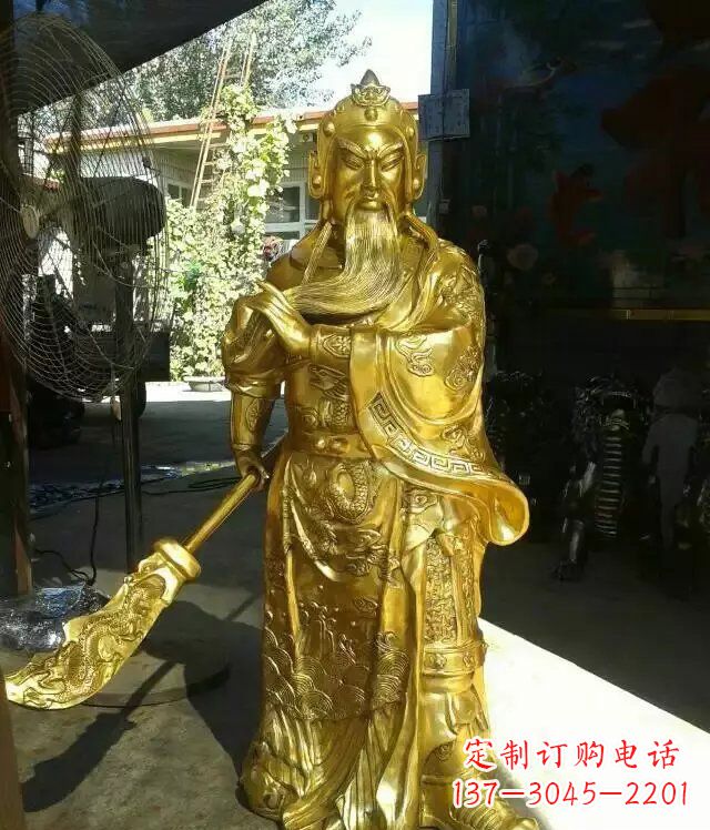 运城关公提刀武财神铜雕